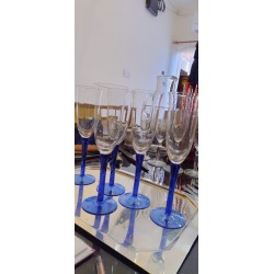 COPAS ALTAS DE CHAMPAGNE DE VIDRIO.